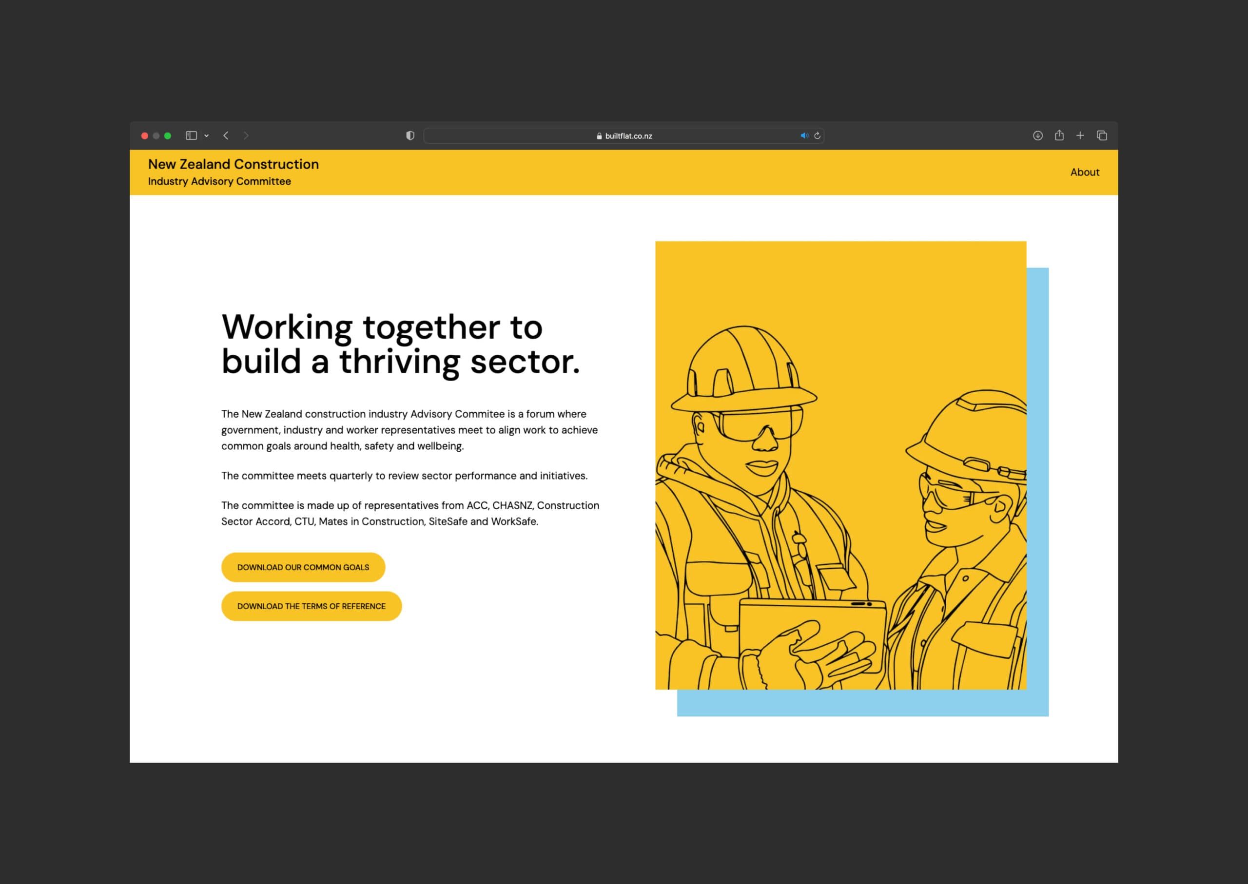 Coniac - Construction Industry Advisory Committee Landing Page - Image 1-1