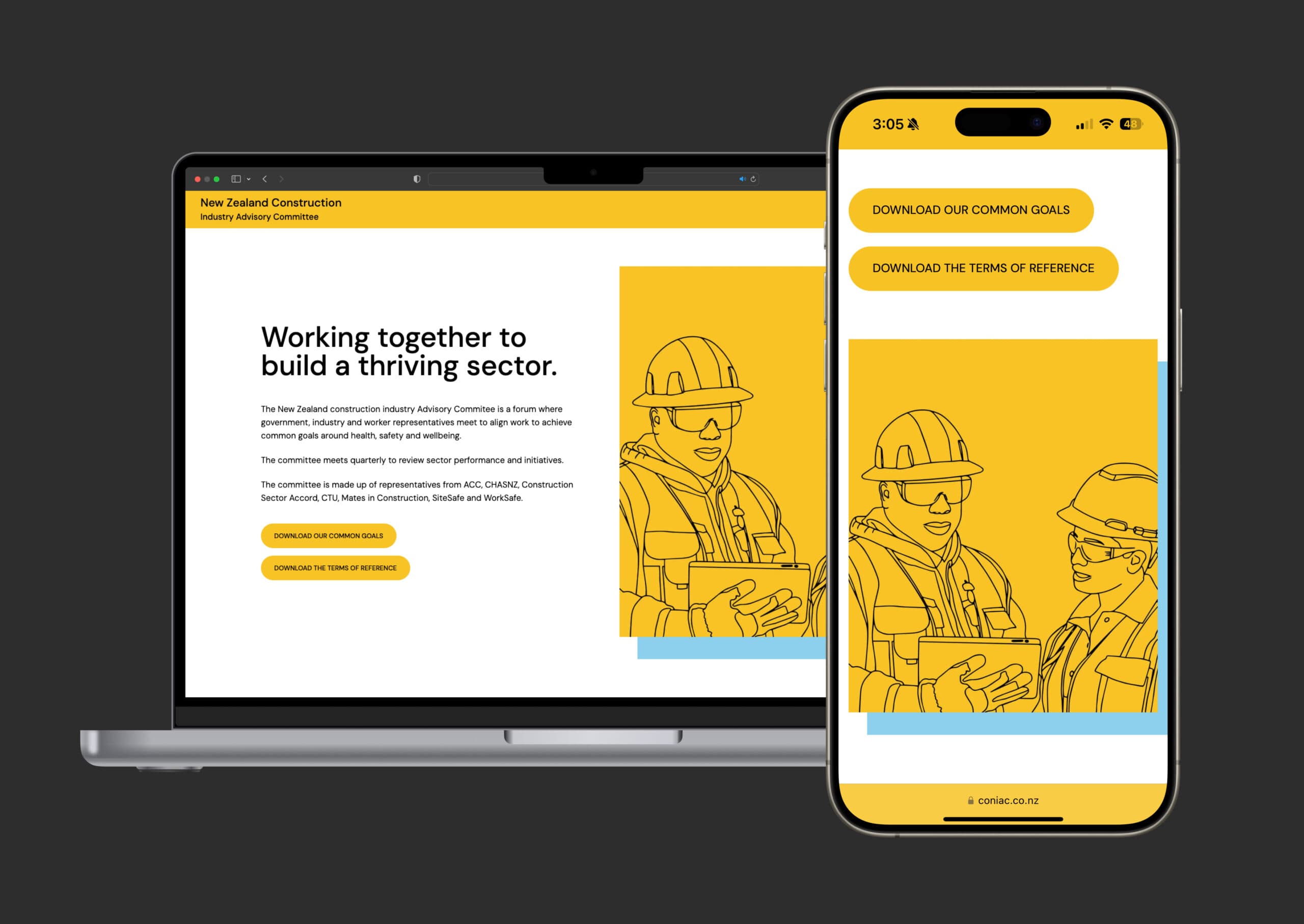 Coniac - Construction Industry Advisory Committee Landing Page Introduction