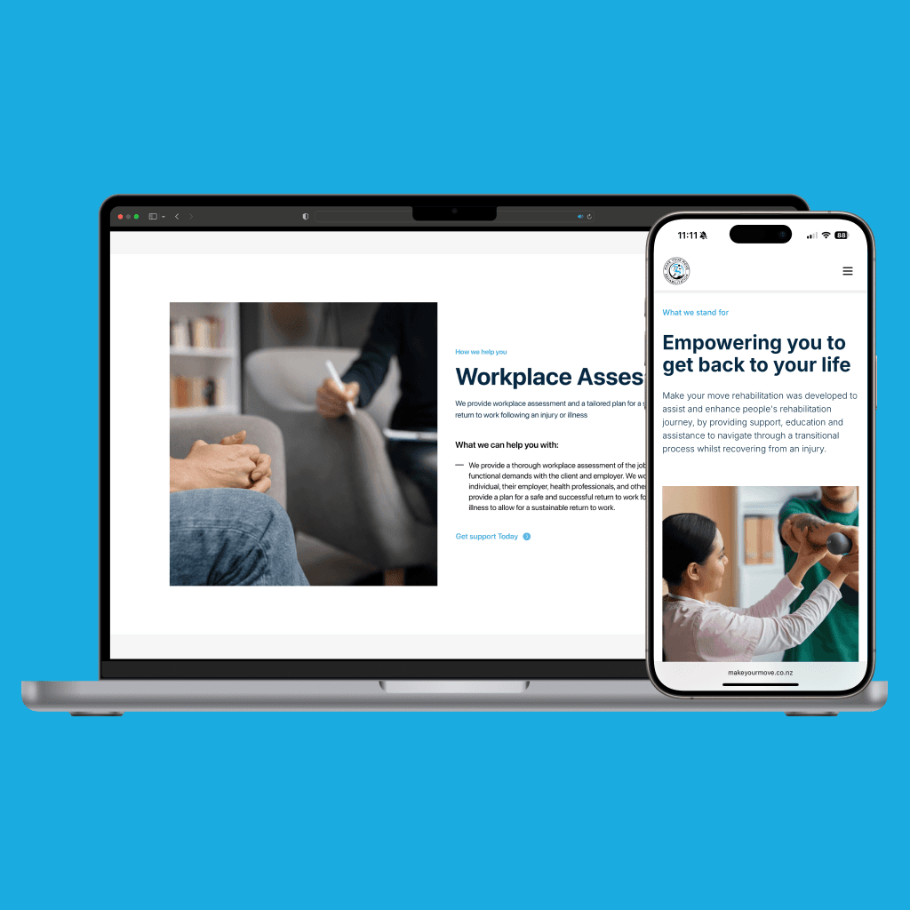 MakeYourMove Rehabilitation Laptop Mobile View