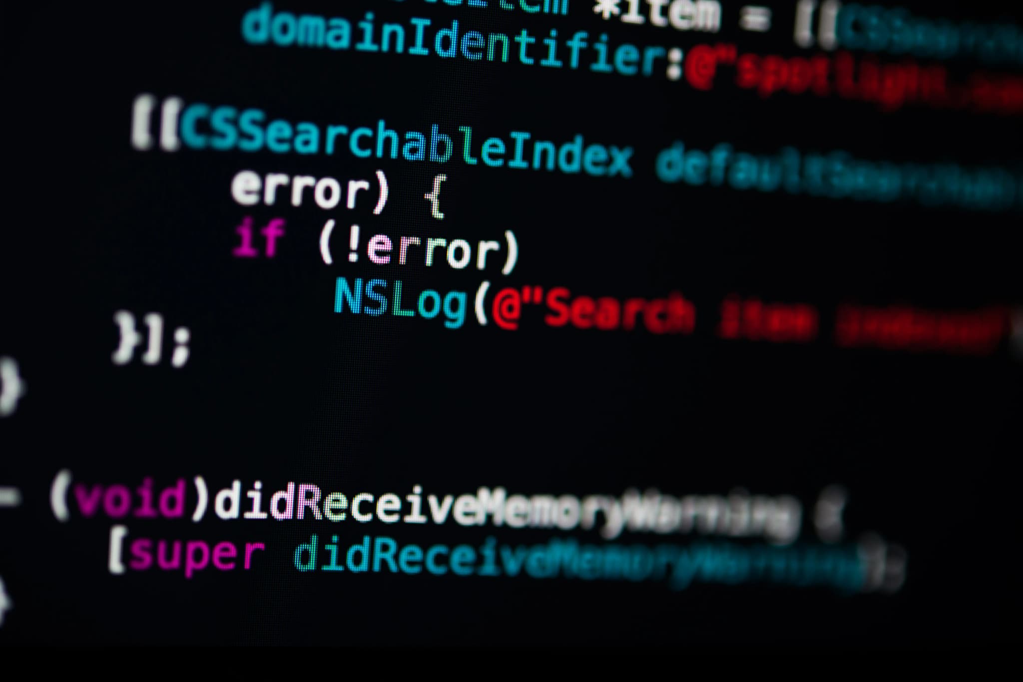 Code showing error message